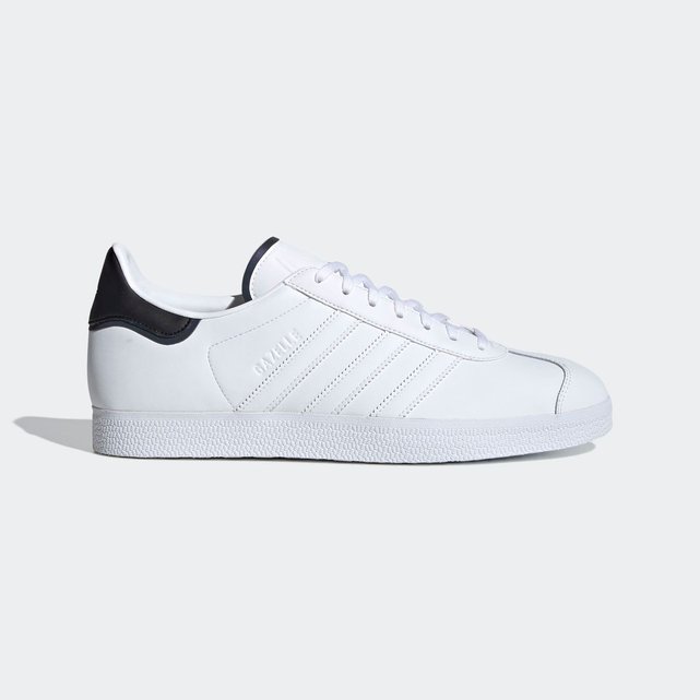 Baskets gazelle blanc Adidas Originals | La Redoute Baskets cuir gazelle blanc Adidas Originals | La Redoute