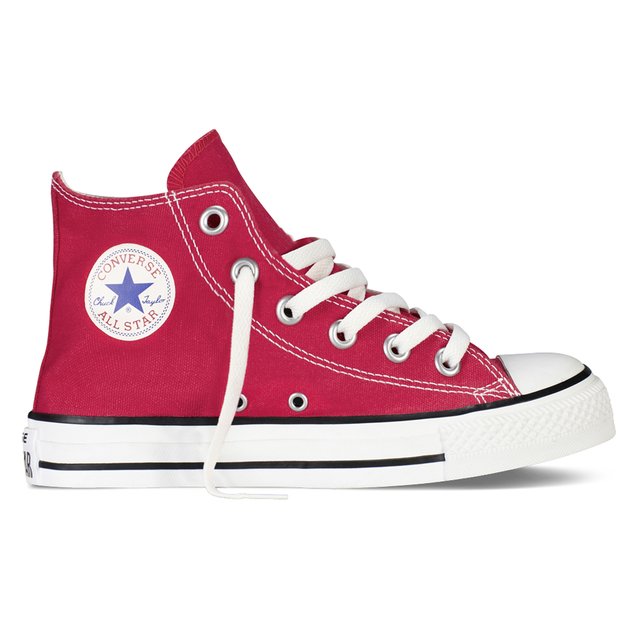 all red high top converse