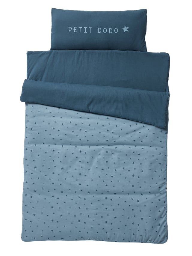 VERTBAUDET Sac De Couchage Ourson – Coton Recyclé 70x160 Cm – Nomade Et Douillet – Avec Oreiller Tête D’Ours