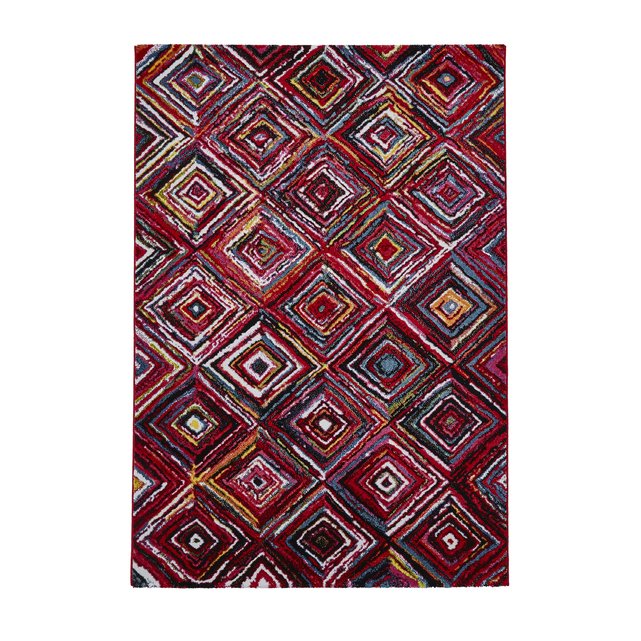 Jewel Bright Diamond Hand Carved Rug Multi Coloured Think Rugs Jewel Bright Diamond Hand Carved Rug