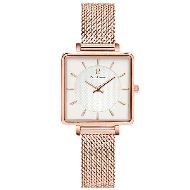 Montre Femme Lecare En Acier Rose Rose Pierre Lannier La Redoute