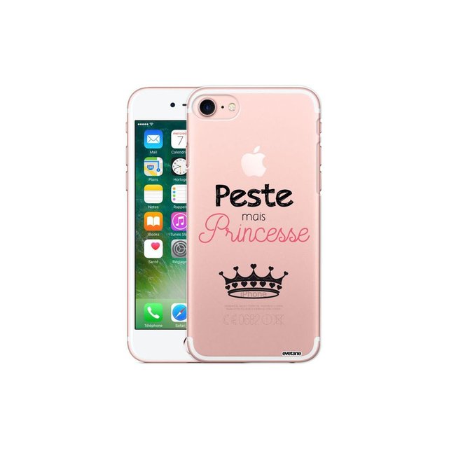 Coque iphone 7 iphone 8 rigide transparente peste mais princesse transparent Evetane | La Redoute