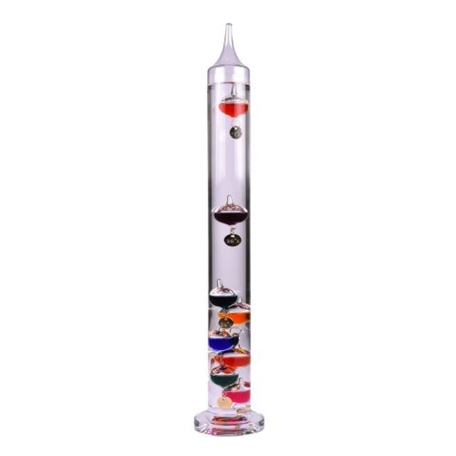 Thermomètre De Galilée En Verre - Objet Déco Et Utile 28cm - Mesure Température Ambiante
