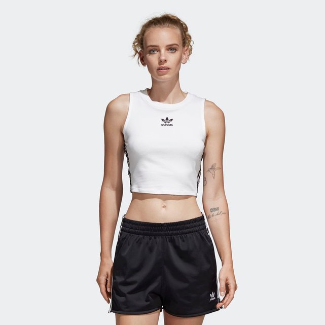 Crop top blanc Adidas Originals | La Redoute