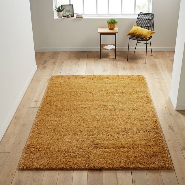  Tapis  shaggy aspect laineux afaw moutarde La Redoute  