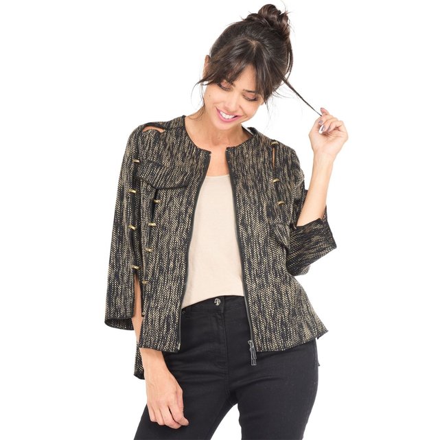 La Vidal Veste Lauren Redoute Chiné Jacquard Camel wqx0APX
