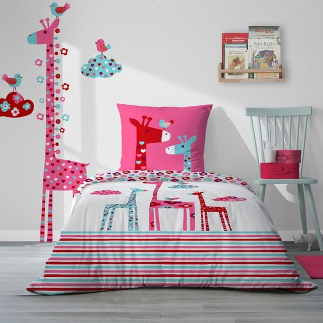 Toise Sticker Mural Fille Pour Chambre D Enfant Motif Girafe