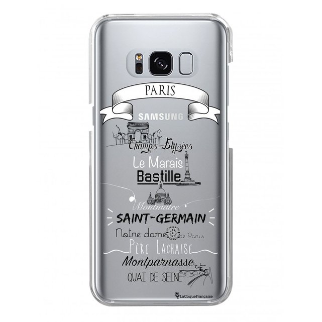 Coque Samsung Galaxy S8 Plus Rigide Transparente Quartiers De Paris