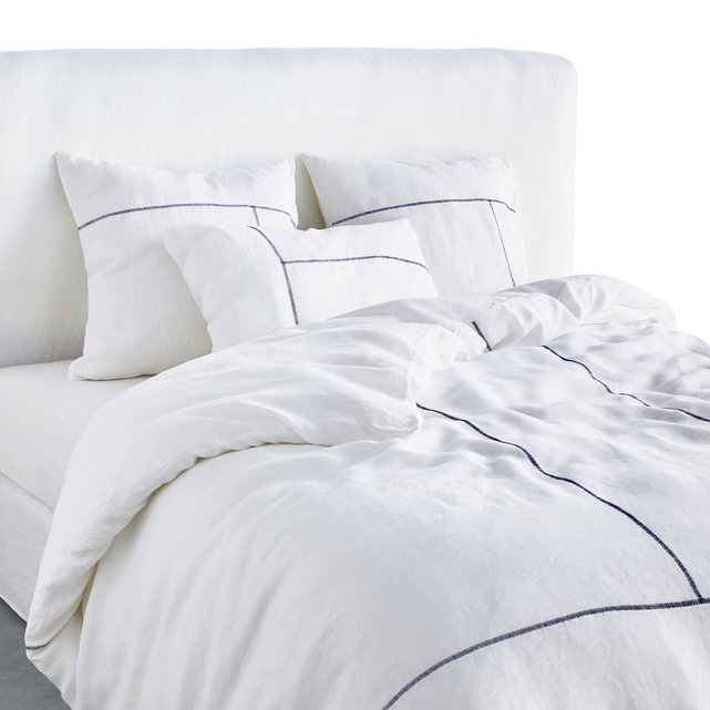 Melki Linen Duvet Cover White Am Pm La Redoute
