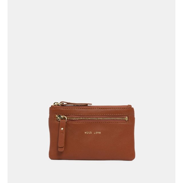 Porte monnaie alyn souple en cuir velours Galeries Lafayette La Redoute