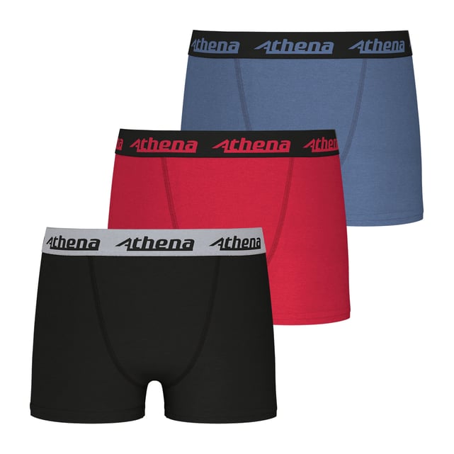 Athena Boxer Garçon EASY - Lot De 2 Sous-vêtements Coton Stretch Confort Moderne Ado