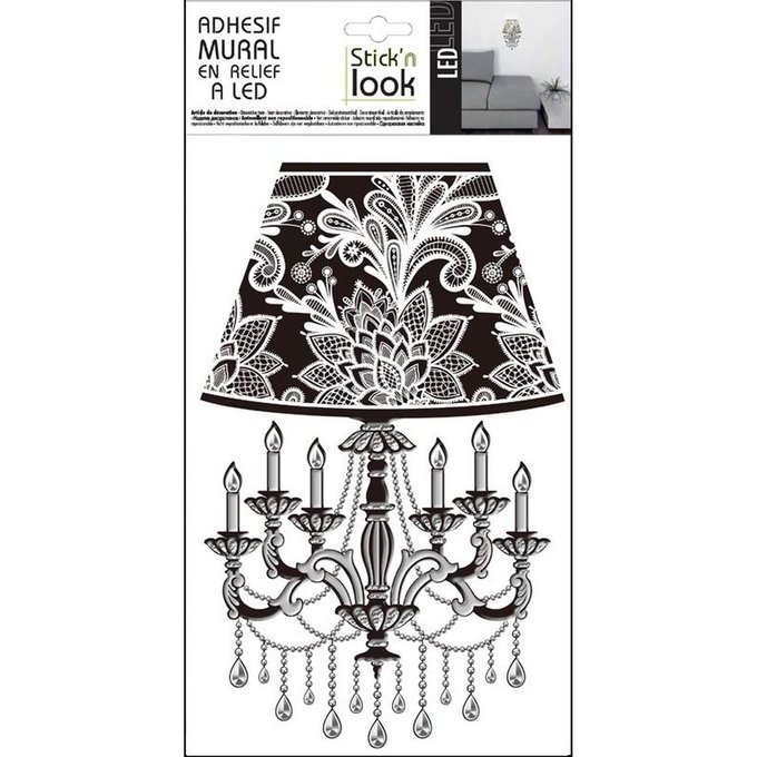Sticker Led Applique Fleur Noir Atmosphera La Redoute