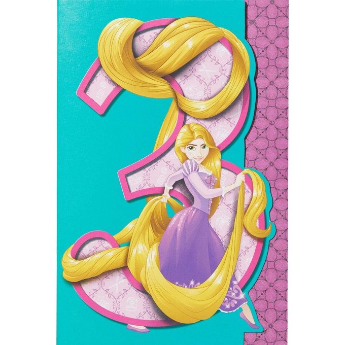 Carte Anniversaire 3 Ans Raiponce Multicolore Draeger La Carterie La Redoute