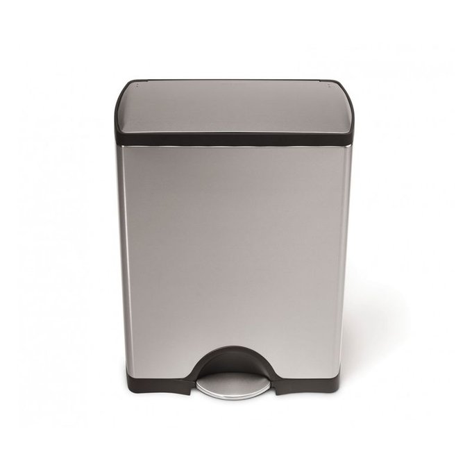 Poubelle Rectangular Step Can 50 Litres Acier Inoxydable