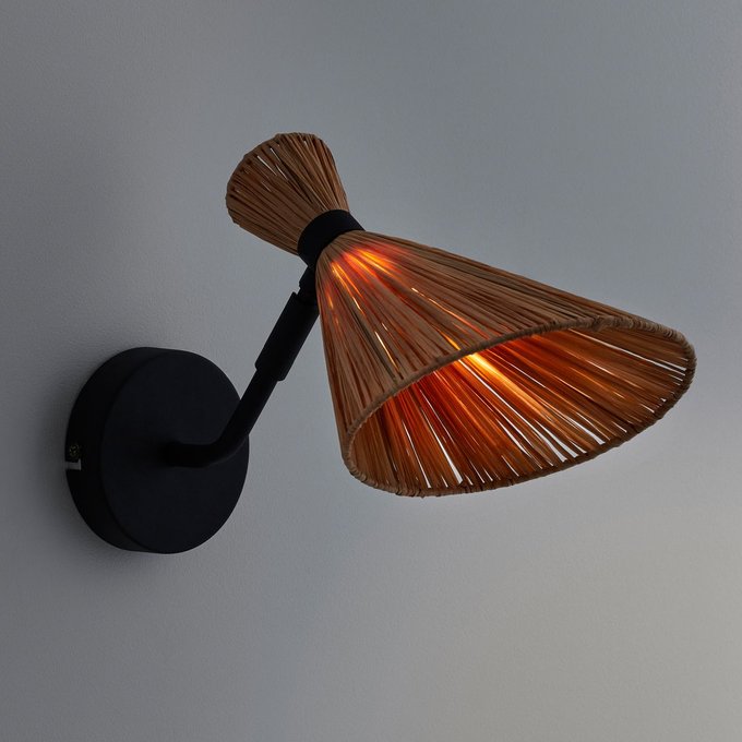 Applique métal et raphia, rozza naturel La Redoute Lampadaire métal et raphia, Rozza La Redoute Interieurs en