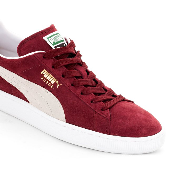 Suede classic + trainers burgundy/white 