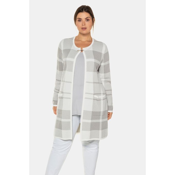 Gilet long a carreaux clearance