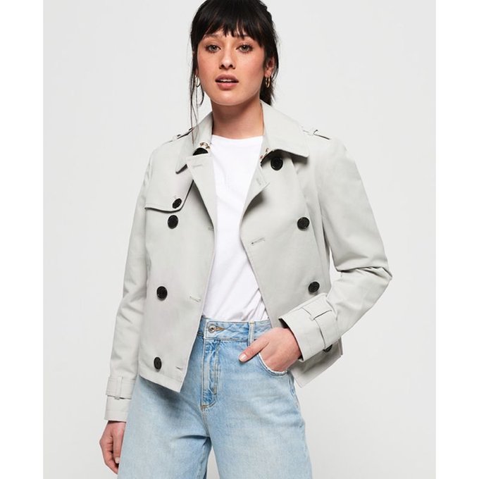 Trench coat court azure Superdry | La Redoute Trench coat court azure Superdry | La Redoute