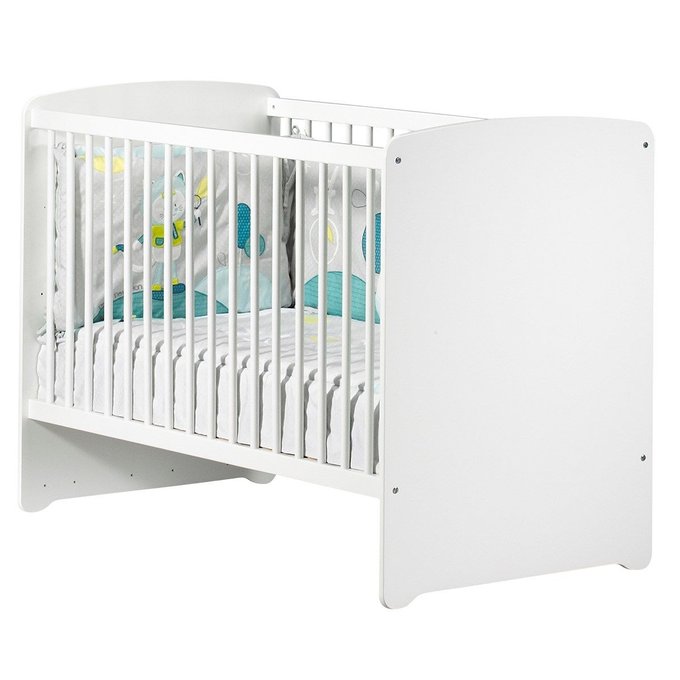 Lit Bebe 1x60 En Bois Basic Blanc Baby Price La Redoute