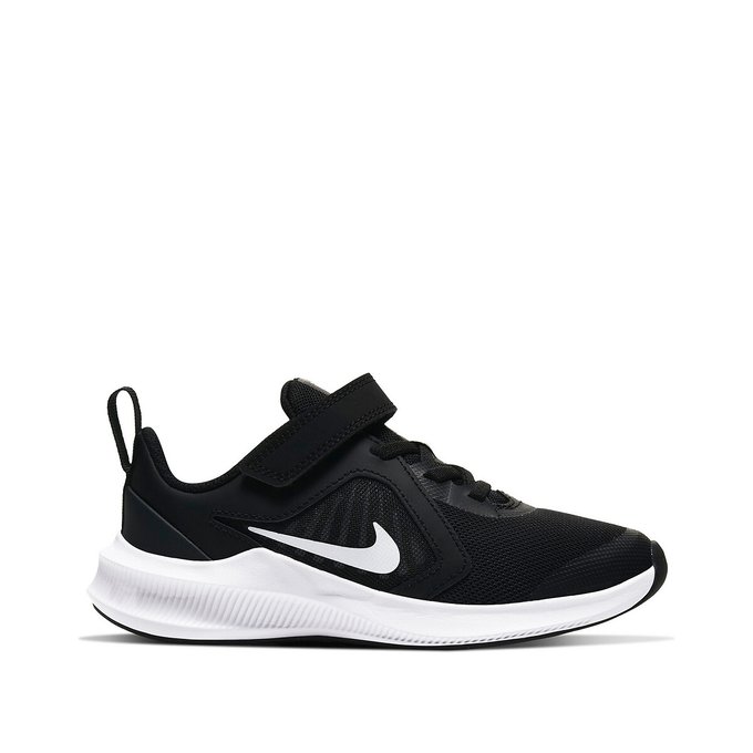 nike leather black trainers