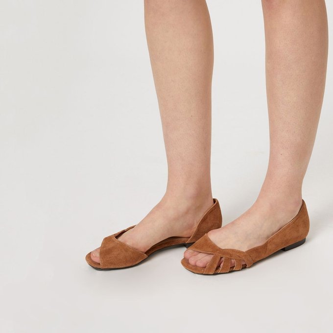 ballerine ouverte talon