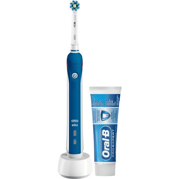 Brosse A Dents Electrique Oral B Pro 2800 Cross Action Bleu 1 Dent Pro Oral B La Redoute