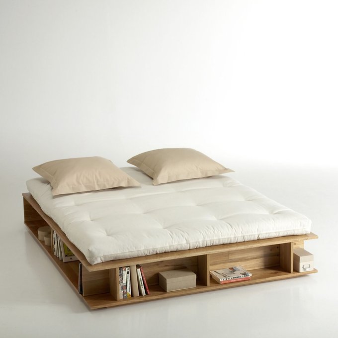 Presto Pine Storage Bed With Hinged Base Light Natural Wood La Redoute Interieurs - Natural Wood Queen Size Storage Bed Presto Pine Storage Bed With Hinged Base Light Natural Wood La Redoute Interieurs - Natural Wood Queen Size Storage Bed