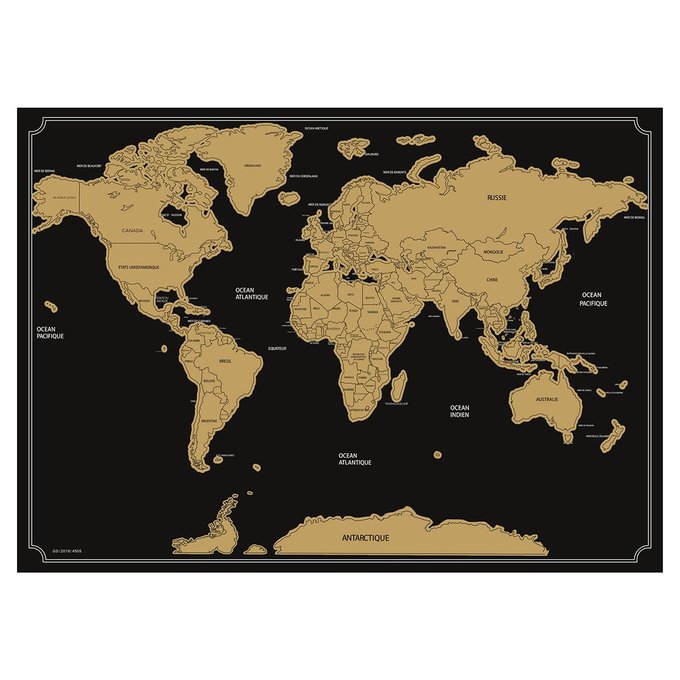 Carte Du Monde à Gratter