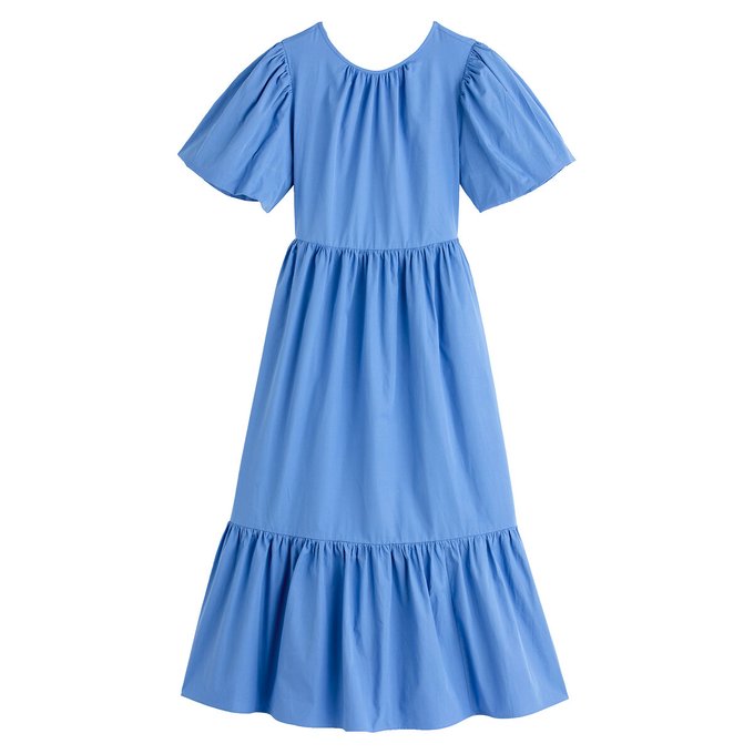 Vestido comprido, em puro algodão