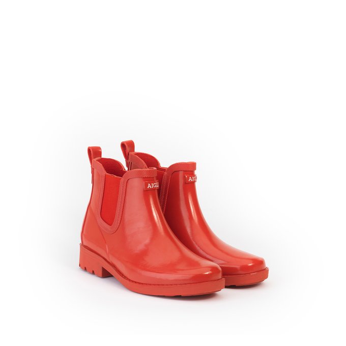 red ankle wellies