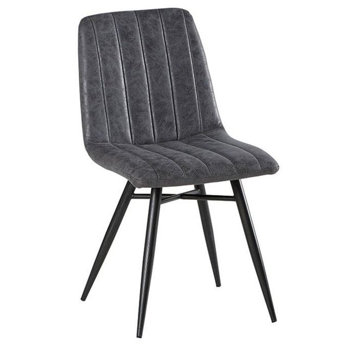Chaise De Salle A Manger Contemporaine Tissu Gris Kerala Lot De 2