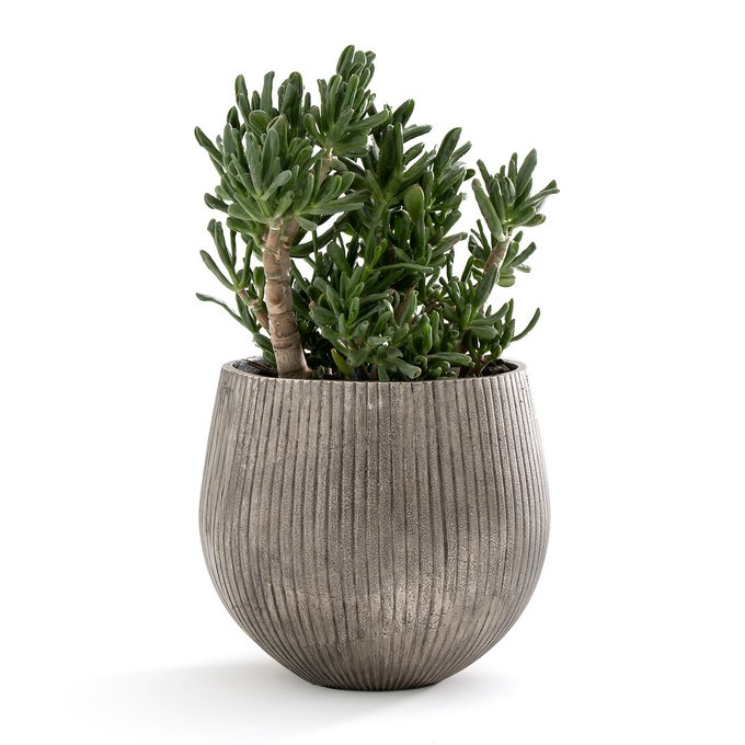 Oska Xl Flowerpot In Cast Aluminium Grey La Redoute Interieurs La Redoute
