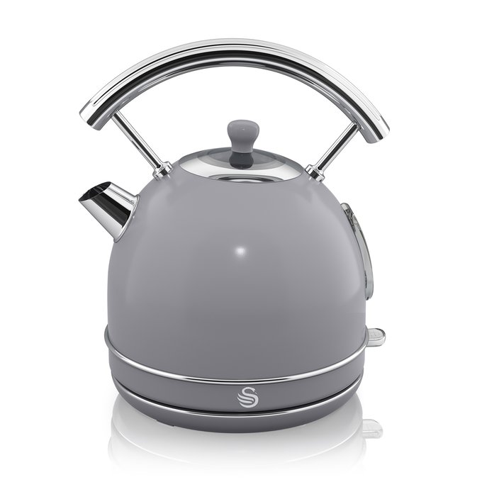1.8 litre grey dome kettle , grey, Swan 1.8 litre grey dome kettle , grey, Swan