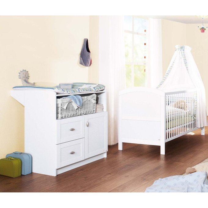 Chambre Bebe Laura Blanc Lit Evolutif Commode A Langer Pinolino Pinolino La Redoute