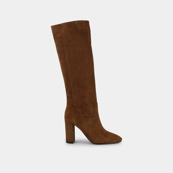 Calime suede knee-high boots with heel 