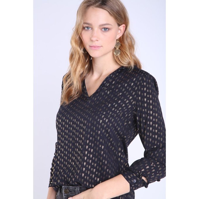 Blouse motifs bleu marine Bonobo | La Redoute