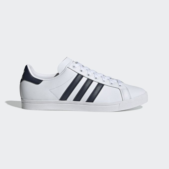Baskets cuir coast star blanc, marine Adidas Originals | La ... Baskets cuir coast star blanc, marine Adidas Originals | La ...