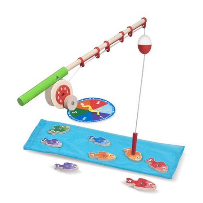 Jeu de pêche et compte Melissa Et Doug | La Redoute Pêche à la ligne bois magnétique Melissa Et Doug | La Redoute