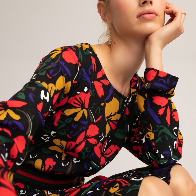 floral print shift dress