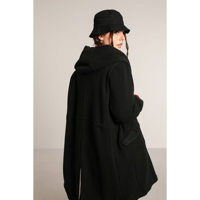 Manteau long touché angora noir, gris Jean Marc Philippe Manteau long maille touché Angora JMP Jean Marc Philippe