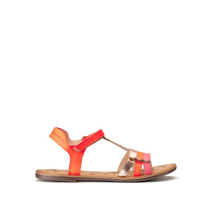 Kids Diamanto Leather Touch 'n' Close Sandals