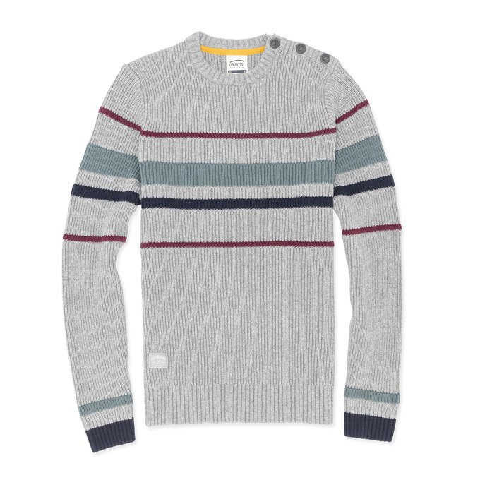 striped crew neck jumper