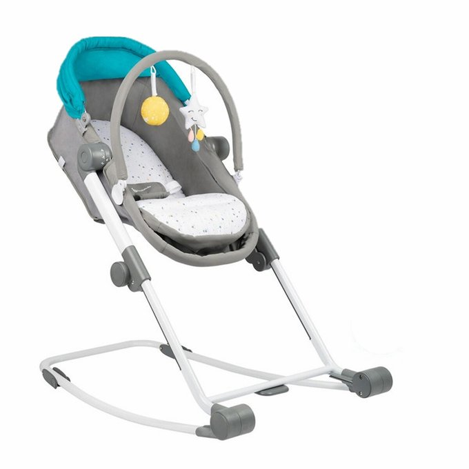 Transat Compact Relax 4 En 1 Bleu Gris Badabulle La Redoute