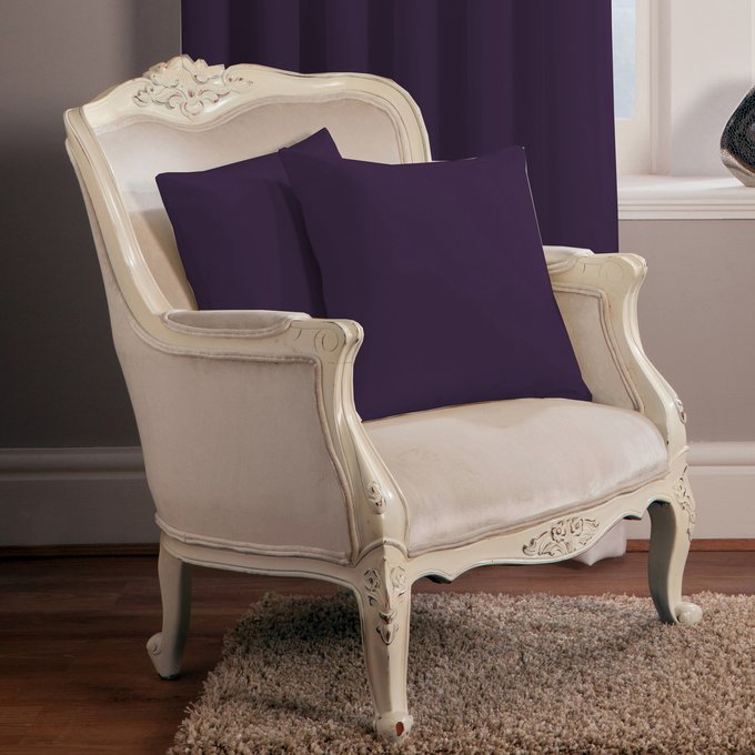 Woven Cushion Covers Pair Plum Plum Home Curtains La Redoute