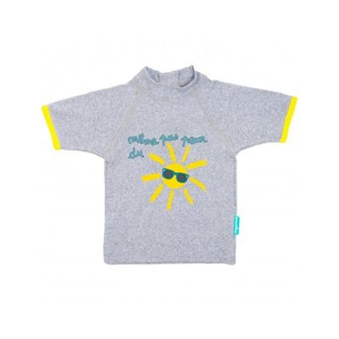 T Shirt Anti Uv Bebe Garcon Manches Courtes Meme Pas Peur Gris Mayoparasol La Redoute