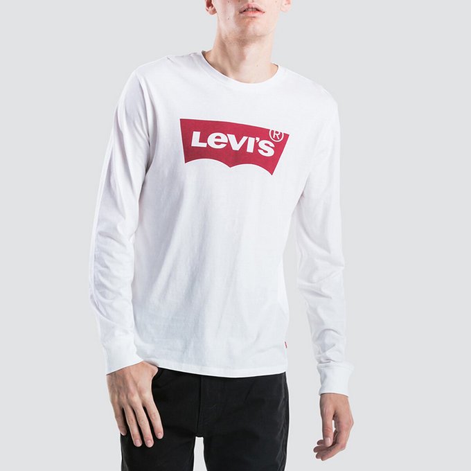 levis white round neck t shirt