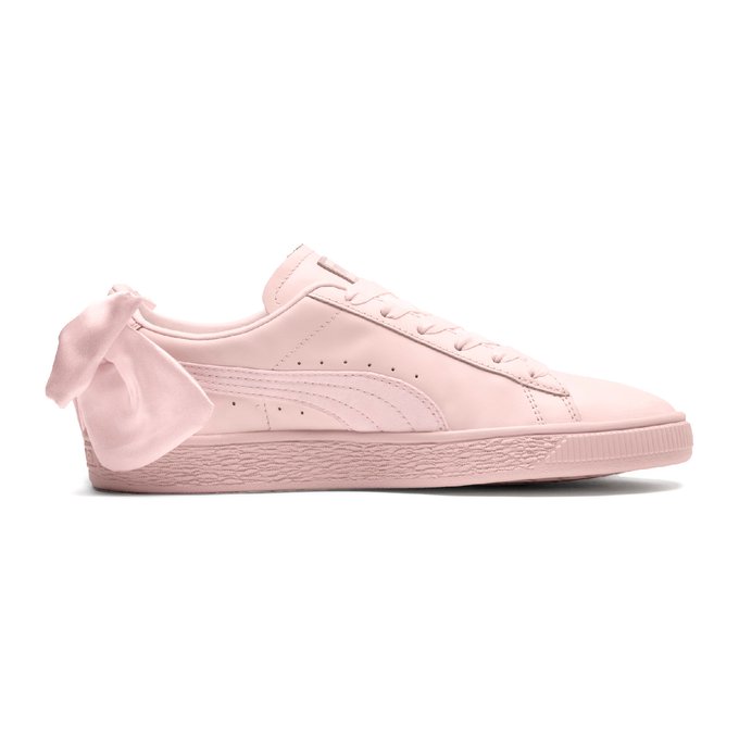 puma pink bow trainers