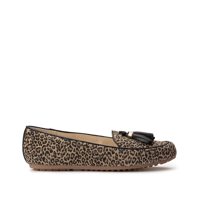 leopard print loafers