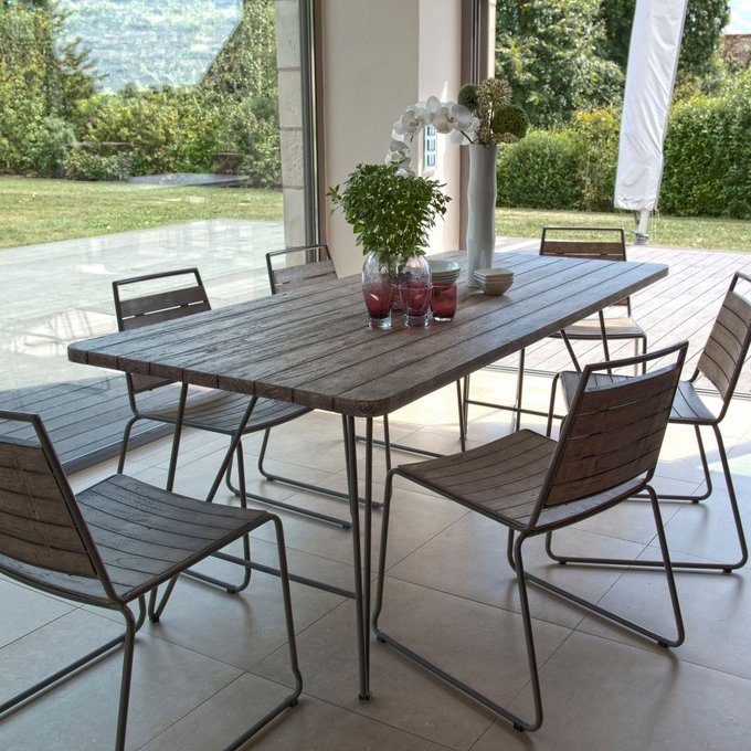 Import Chaise pliante de jardin en m/étal et bois