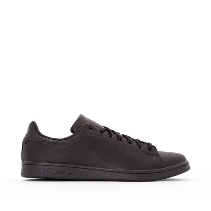 adidas leather trainers black